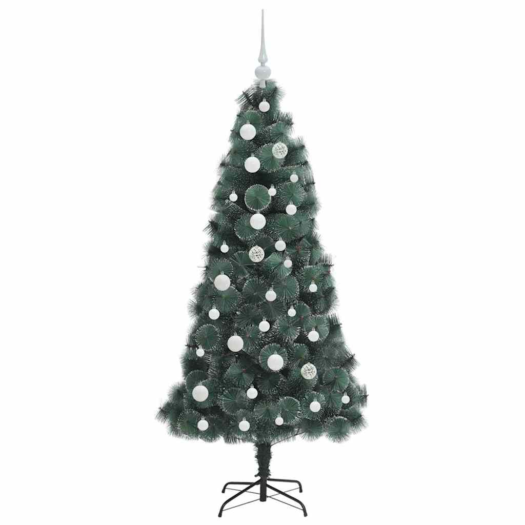 vidaXL Artificial Pre-lit Christmas Tree with Ball Set Green 150 cm - 48891