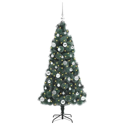 vidaXL Artificial Pre-lit Christmas Tree with Ball Set Green 150 cm - 48908