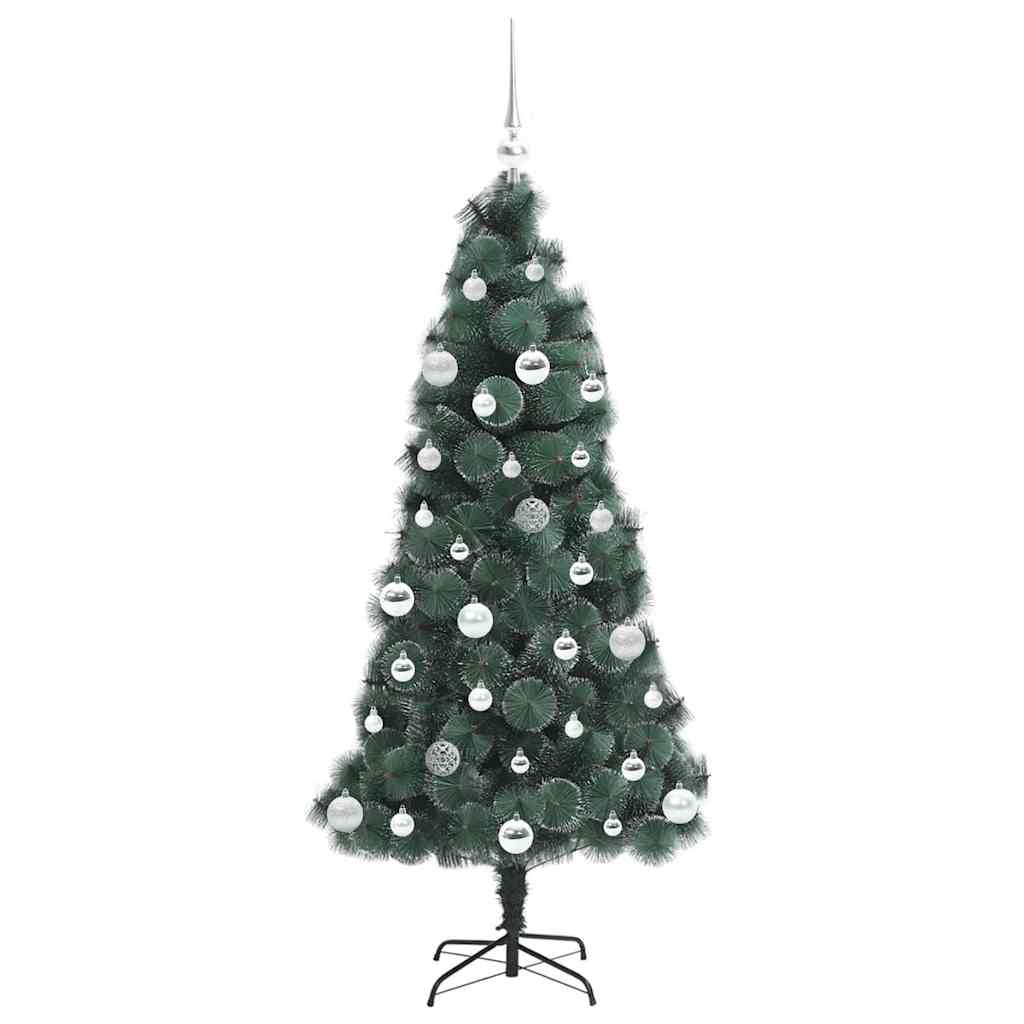 vidaXL Artificial Pre-lit Christmas Tree with Ball Set Green 150 cm - 48908