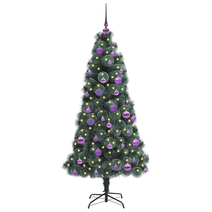 vidaXL Artificial Pre-lit Christmas Tree with Ball Set Green 150 cm - 48913