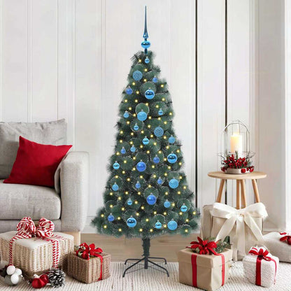 vidaXL Artificial Pre-lit Christmas Tree with Ball Set Green 150 cm - 48918