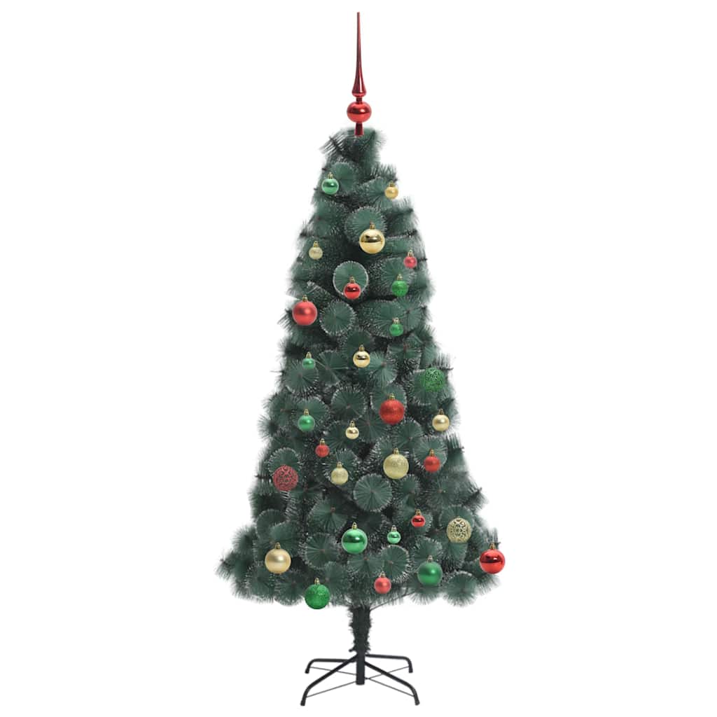 vidaXL Artificial Pre-lit Christmas Tree with Ball Set Green 150 cm - 48922
