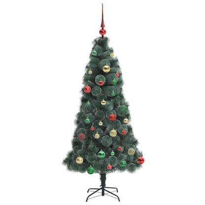 vidaXL Artificial Pre-lit Christmas Tree with Ball Set Green 150 cm - 48922