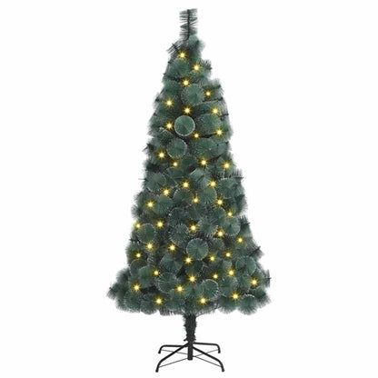 vidaXL Artificial Pre-lit Christmas Tree Green 180 cm PET