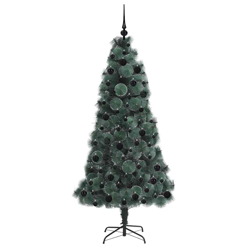 vidaXL Artificial Pre-lit Christmas Tree with Ball Set Green 180 cm - 48932