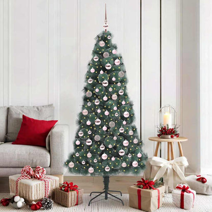 vidaXL Artificial Pre-lit Christmas Tree with Ball Set Green 180 cm - 48933