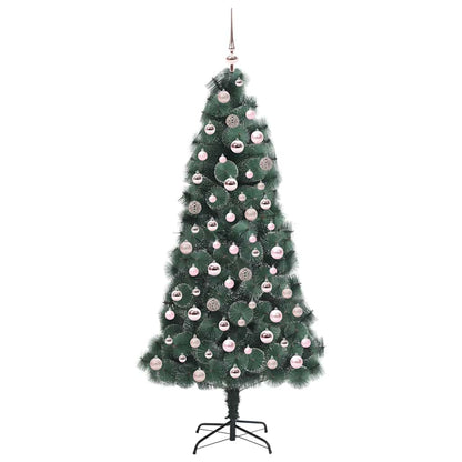 vidaXL Artificial Pre-lit Christmas Tree with Ball Set Green 180 cm - 48933