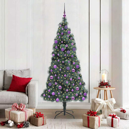vidaXL Artificial Pre-lit Christmas Tree with Ball Set Green 180 cm - 48938