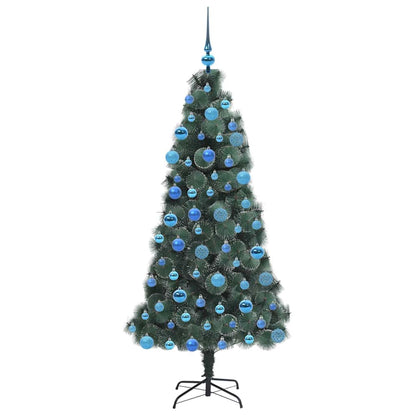 vidaXL Artificial Pre-lit Christmas Tree with Ball Set Green 180 cm - 48939