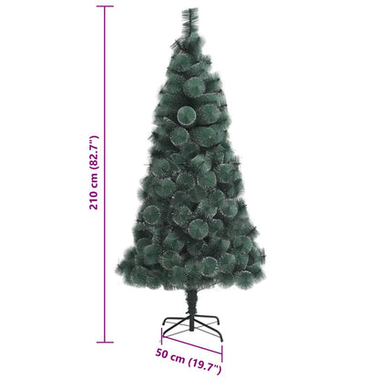vidaXL Artificial Pre-lit Christmas Tree with Ball Set Green 210 cm