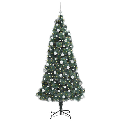 vidaXL Artificial Pre-lit Christmas Tree with Ball Set Green 210 cm - 48964