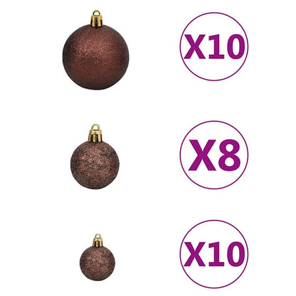 vidaXL Artificial Pre-lit Christmas Tree with Ball Set Green 240 cm
