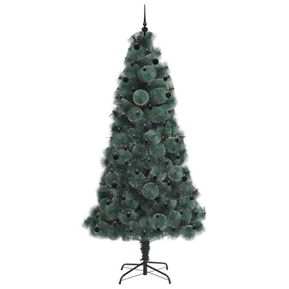 vidaXL Artificial Pre-lit Christmas Tree with Ball Set Green 240 cm - 48995