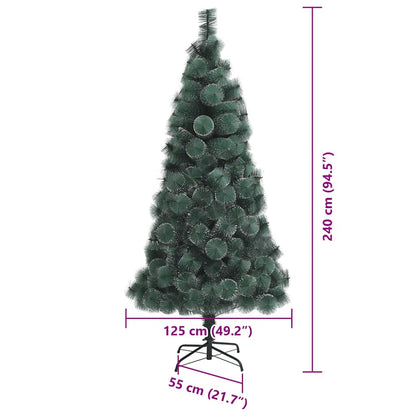 vidaXL Artificial Pre-lit Christmas Tree with Ball Set Green 240 cm - 48995