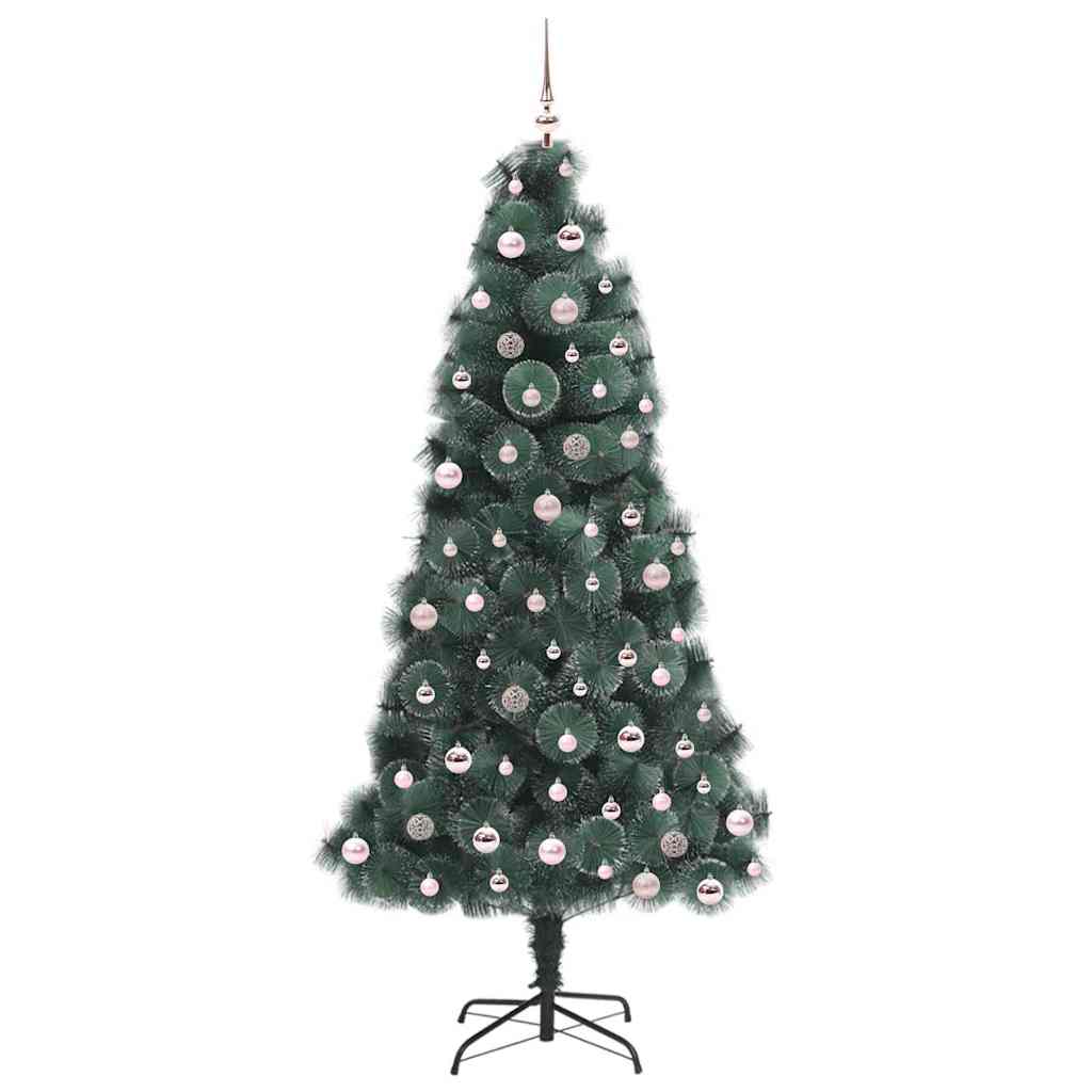 vidaXL Artificial Pre-lit Christmas Tree with Ball Set Green 240 cm - 48998