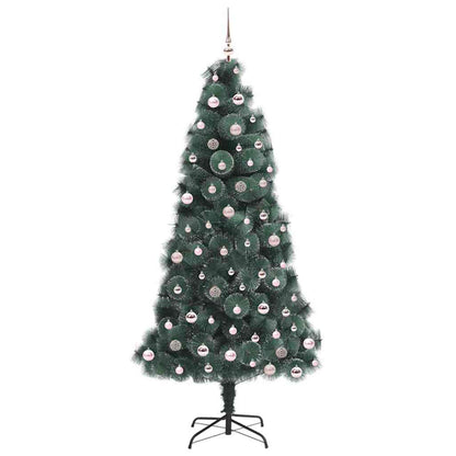 vidaXL Artificial Pre-lit Christmas Tree with Ball Set Green 240 cm - 48998