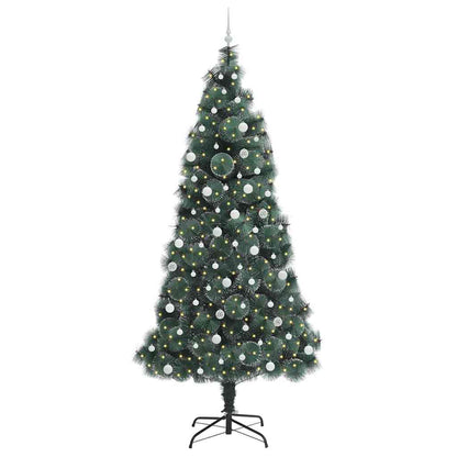 vidaXL Artificial Pre-lit Christmas Tree with Ball Set Green 240 cm - 48999