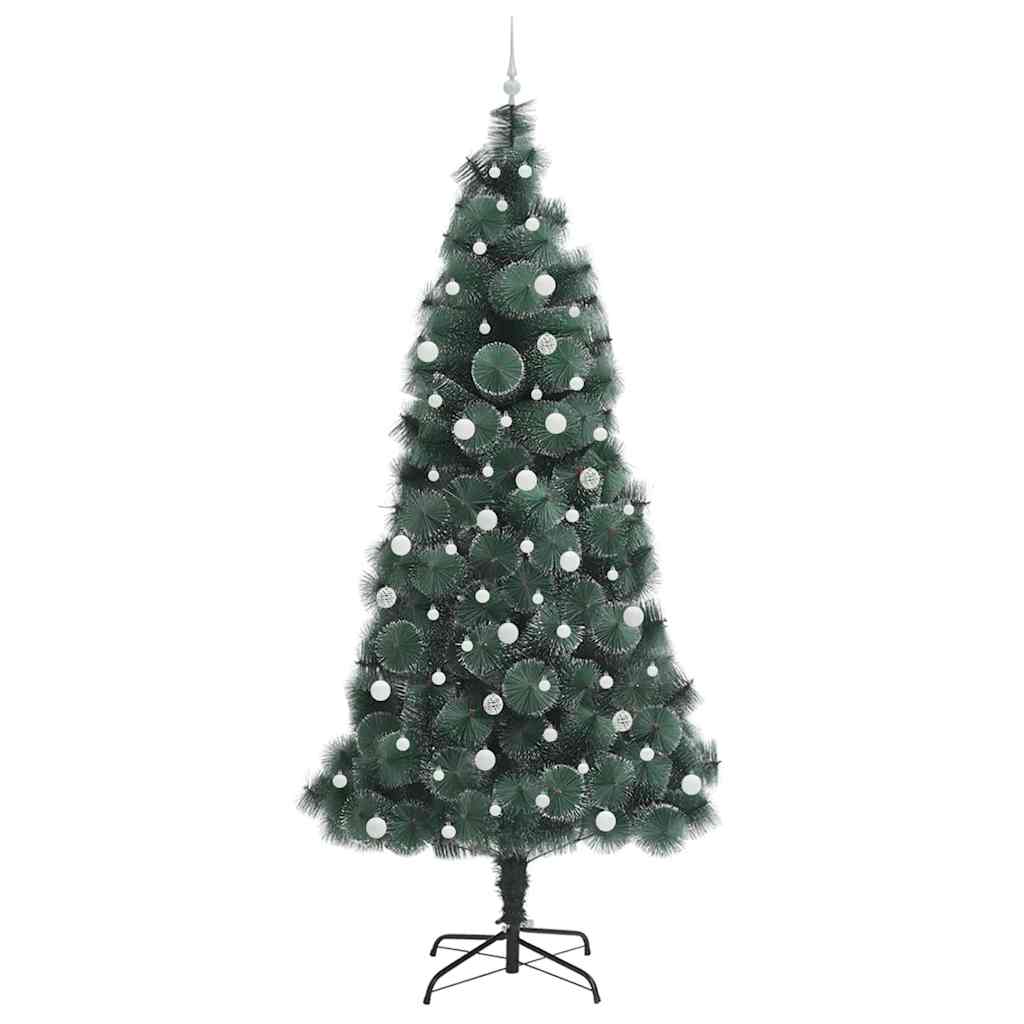 vidaXL Artificial Pre-lit Christmas Tree with Ball Set Green 240 cm - 48999