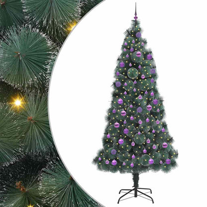 vidaXL Artificial Pre-lit Christmas Tree with Ball Set Green 240 cm - 49000