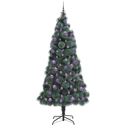 vidaXL Artificial Pre-lit Christmas Tree with Ball Set Green 240 cm - 49000