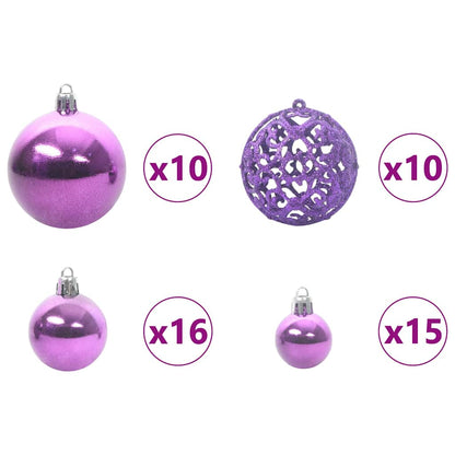 vidaXL Artificial Pre-lit Christmas Tree with Ball Set Green 240 cm - 49000