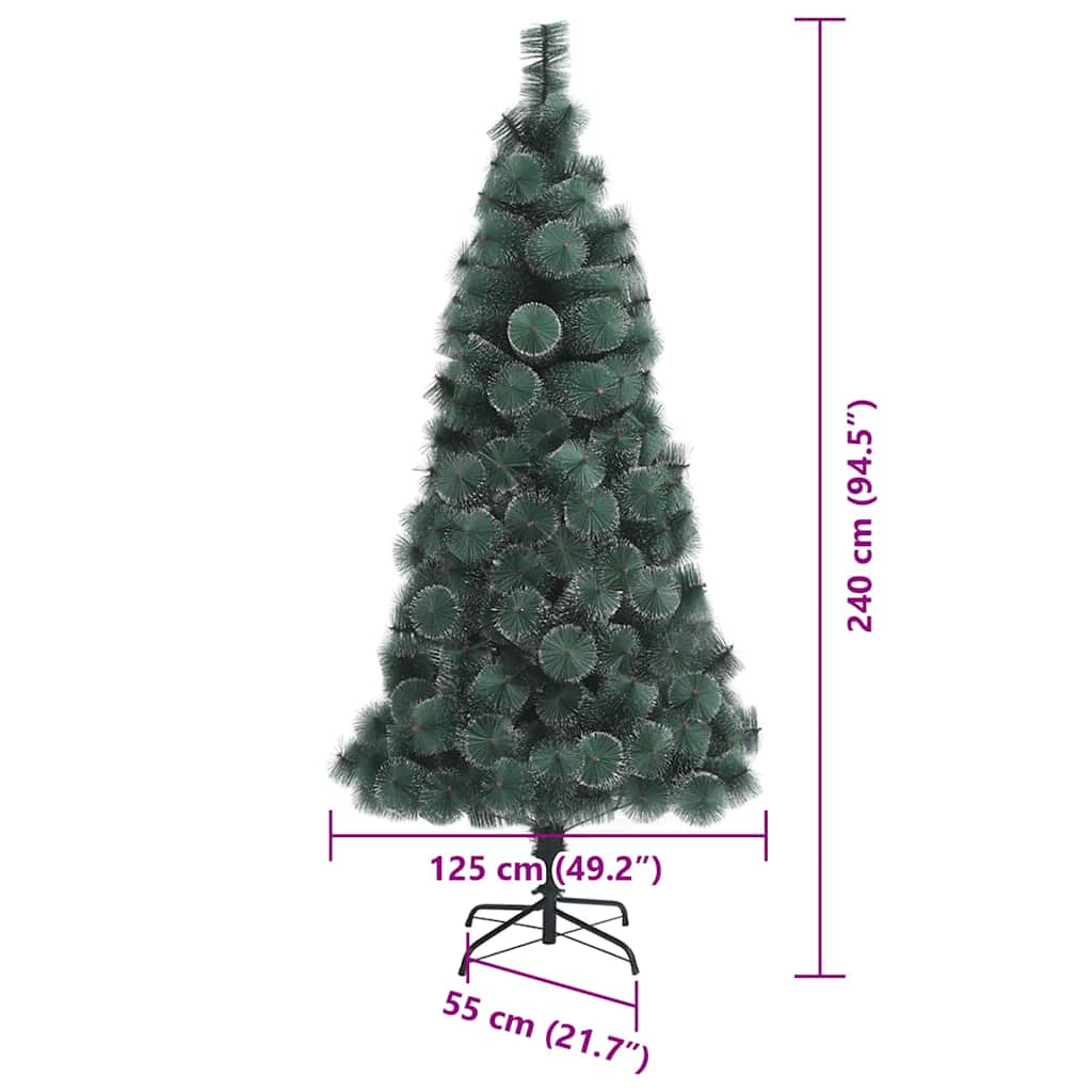 vidaXL Artificial Pre-lit Christmas Tree with Ball Set Green 240 cm - 49000