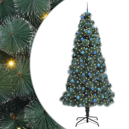 vidaXL Artificial Pre-lit Christmas Tree with Ball Set Green 240 cm - 49001