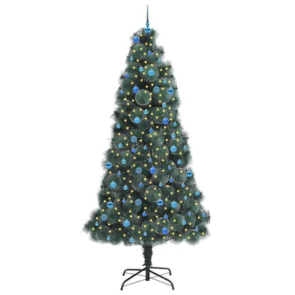 vidaXL Artificial Pre-lit Christmas Tree with Ball Set Green 240 cm - 49001