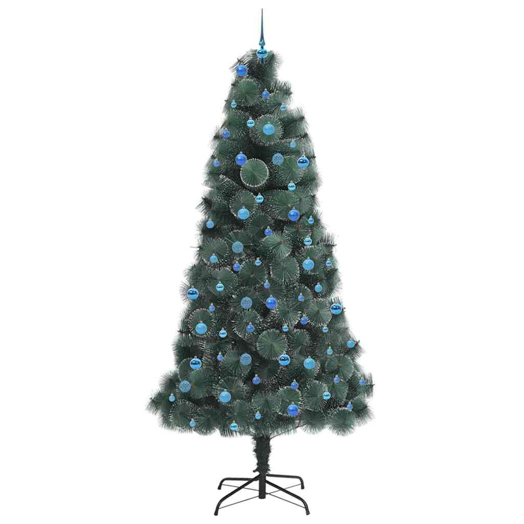 vidaXL Artificial Pre-lit Christmas Tree with Ball Set Green 240 cm - 49001