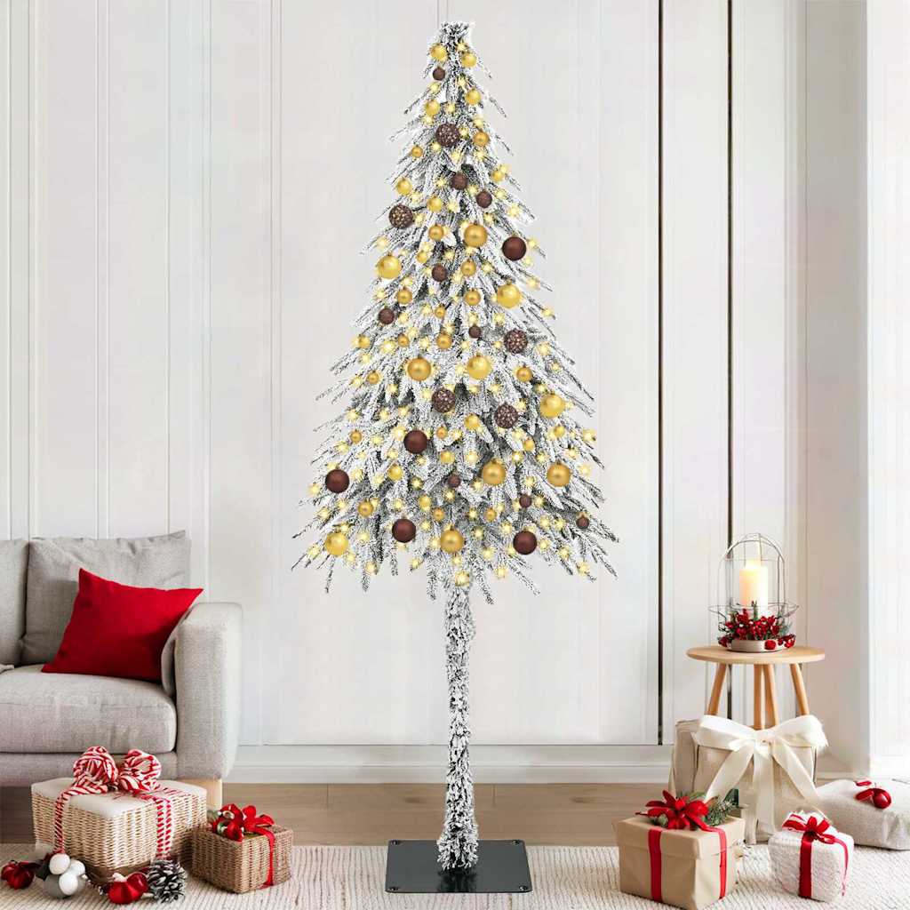 vidaXL Christmas Tree with 300 LEDs White 210 cm PE and Steel - 49006
