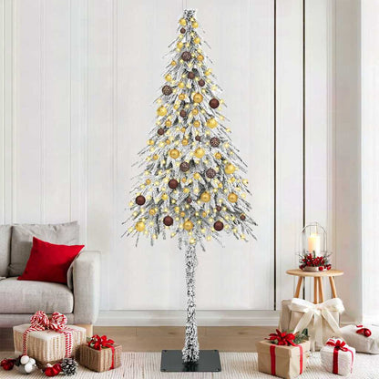 vidaXL Christmas Tree with 300 LEDs White 210 cm PE and Steel - 49006