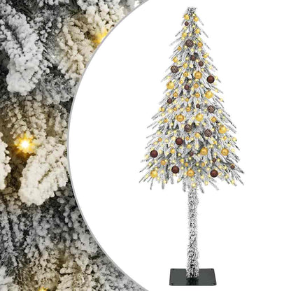 vidaXL Christmas Tree with 300 LEDs White 210 cm PE and Steel - 49006