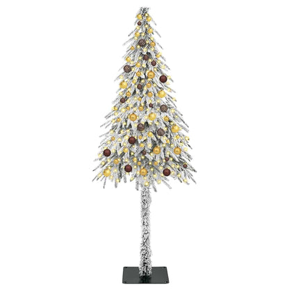 vidaXL Christmas Tree with 300 LEDs White 210 cm PE and Steel - 49006