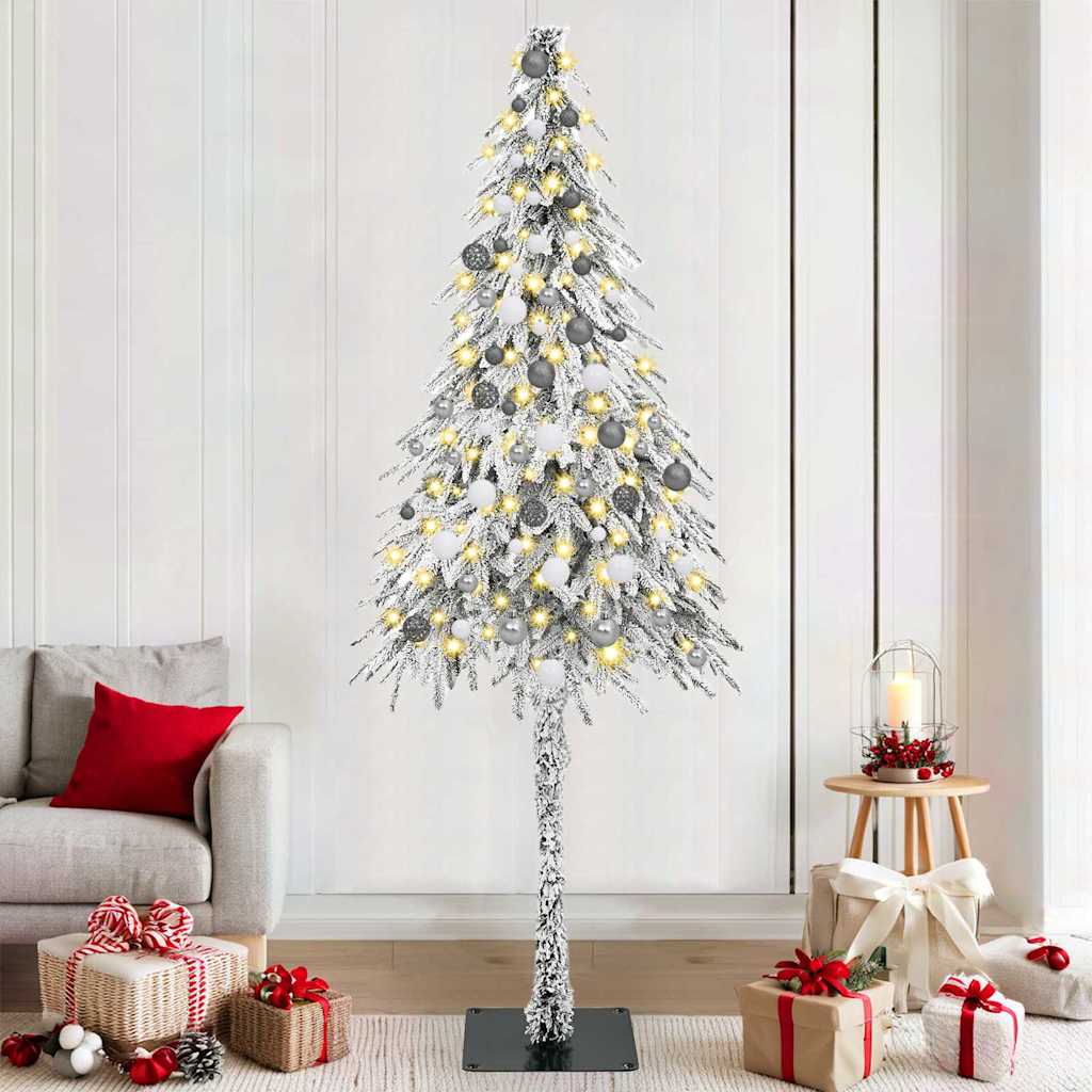 vidaXL Christmas Tree with 300 LEDs White 210 cm PE and Steel - 49015
