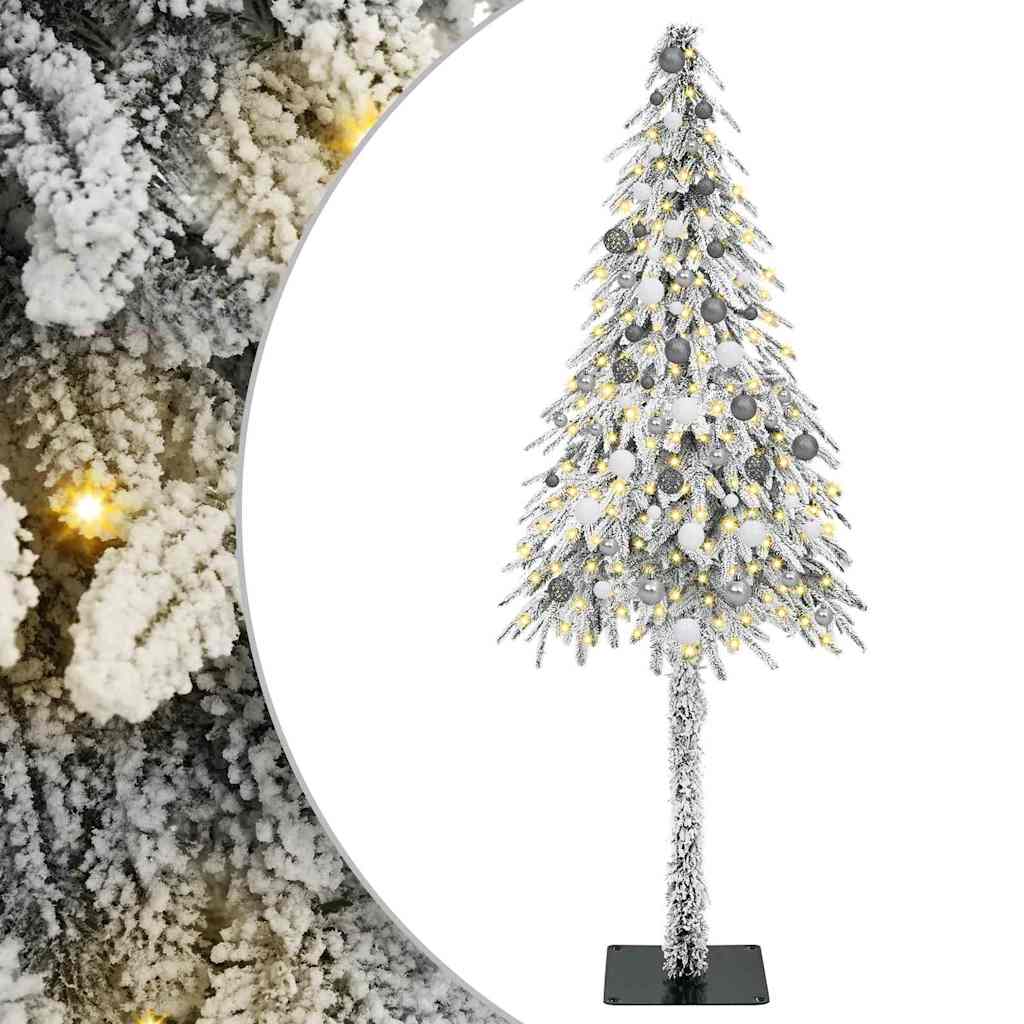 vidaXL Christmas Tree with 300 LEDs White 210 cm PE and Steel - 49015