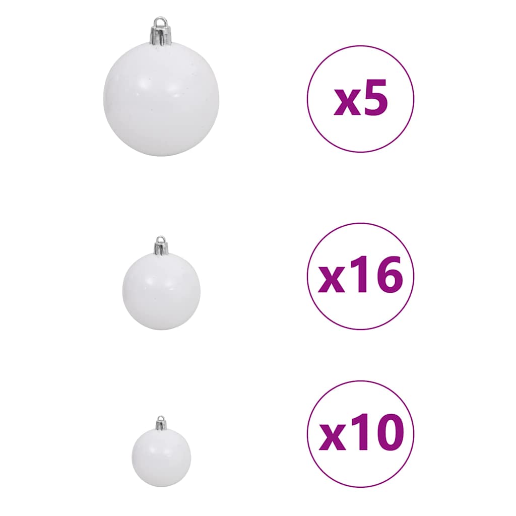 vidaXL Christmas Tree with 300 LEDs White 210 cm PE and Steel - 49015
