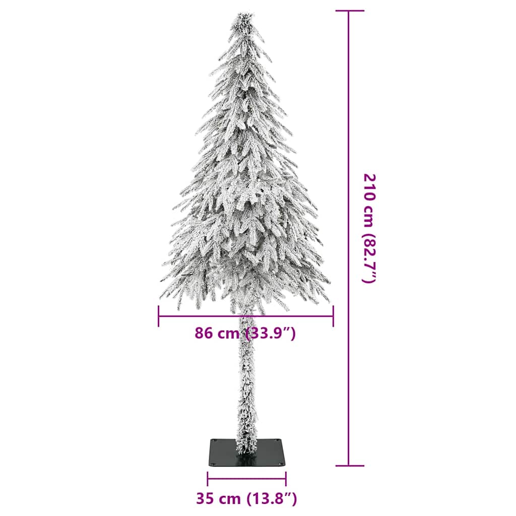 vidaXL Christmas Tree with 300 LEDs White 210 cm PE and Steel - 49015