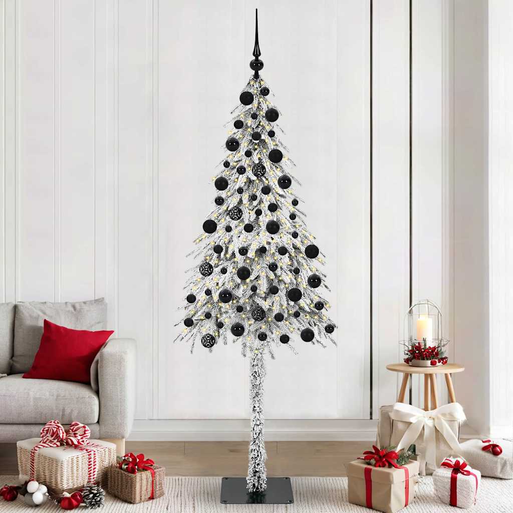 vidaXL Christmas Tree with 300 LEDs White 210 cm PE and Steel - 49022