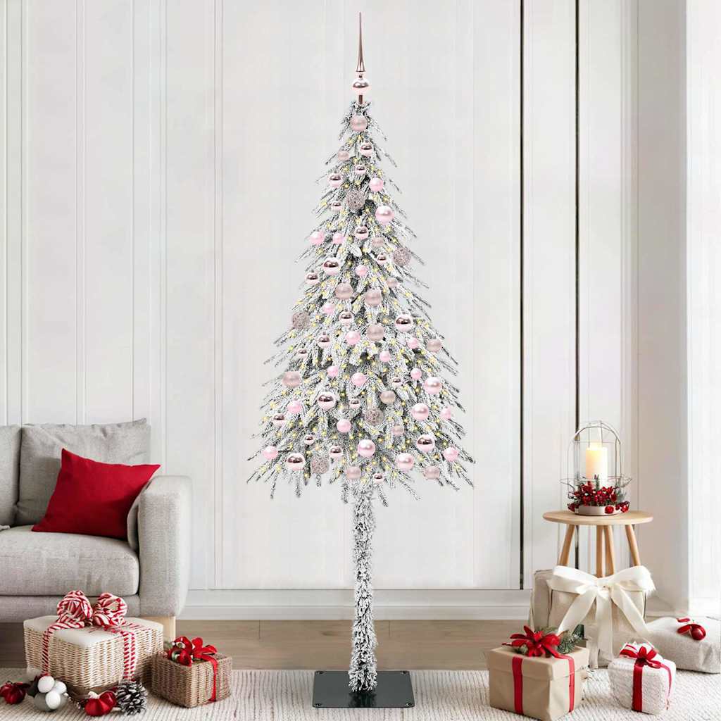 vidaXL Christmas Tree with 300 LEDs White 210 cm PE and Steel - 49027