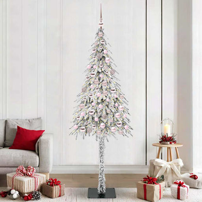 vidaXL Christmas Tree with 300 LEDs White 210 cm PE and Steel - 49027