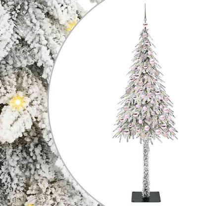 vidaXL Christmas Tree with 300 LEDs White 210 cm PE and Steel - 49027