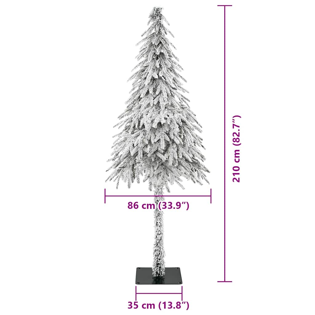vidaXL Christmas Tree with 300 LEDs White 210 cm PE and Steel - 49027