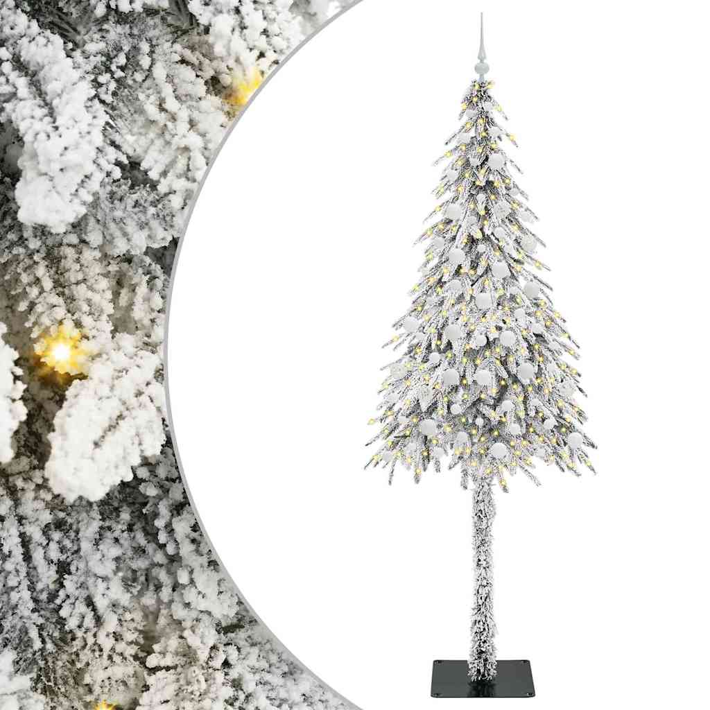 vidaXL Christmas Tree with 300 LEDs White 210 cm PE and Steel - 49030