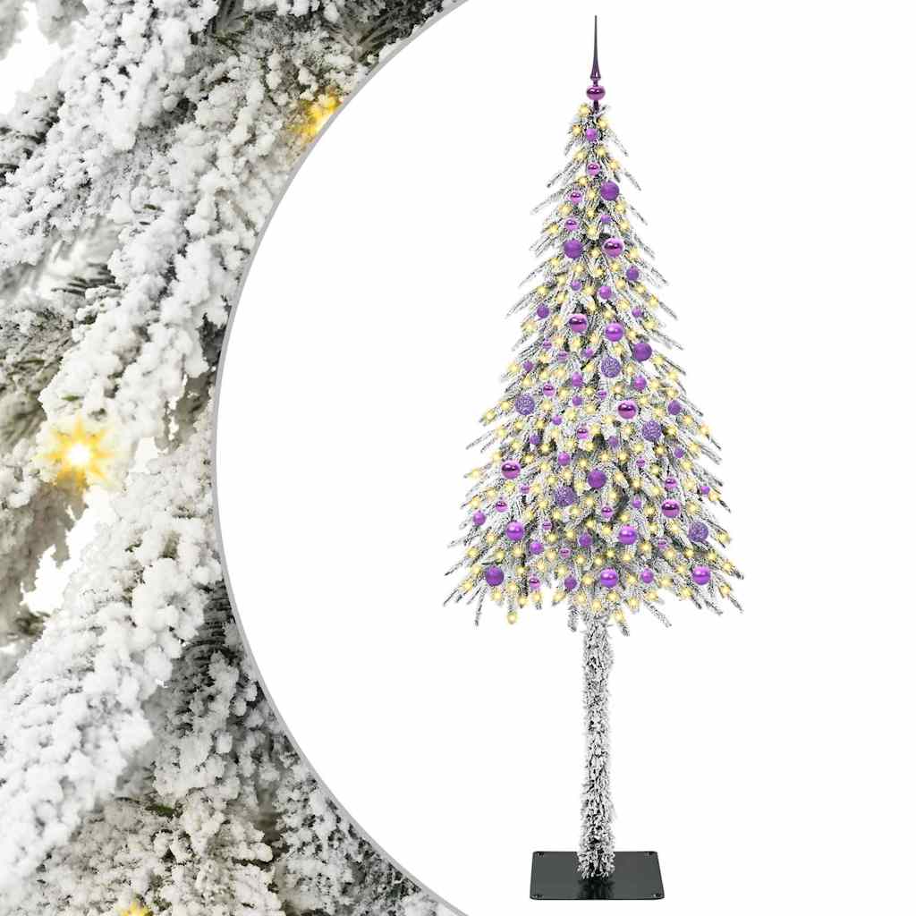 vidaXL Christmas Tree with 300 LEDs White 210 cm PE and Steel - 49039