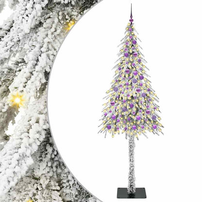 vidaXL Christmas Tree with 300 LEDs White 210 cm PE and Steel - 49039