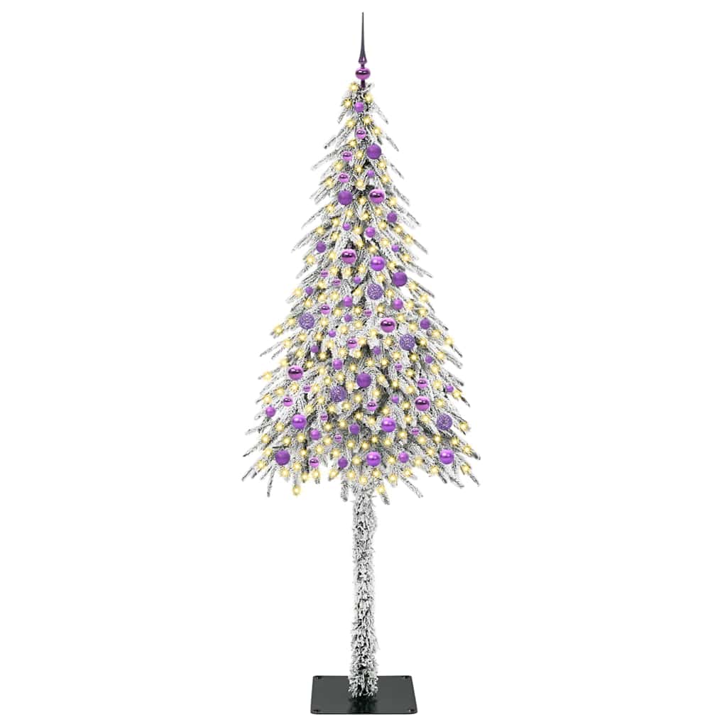 vidaXL Christmas Tree with 300 LEDs White 210 cm PE and Steel - 49039