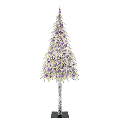 vidaXL Christmas Tree with 300 LEDs White 210 cm PE and Steel - 49039