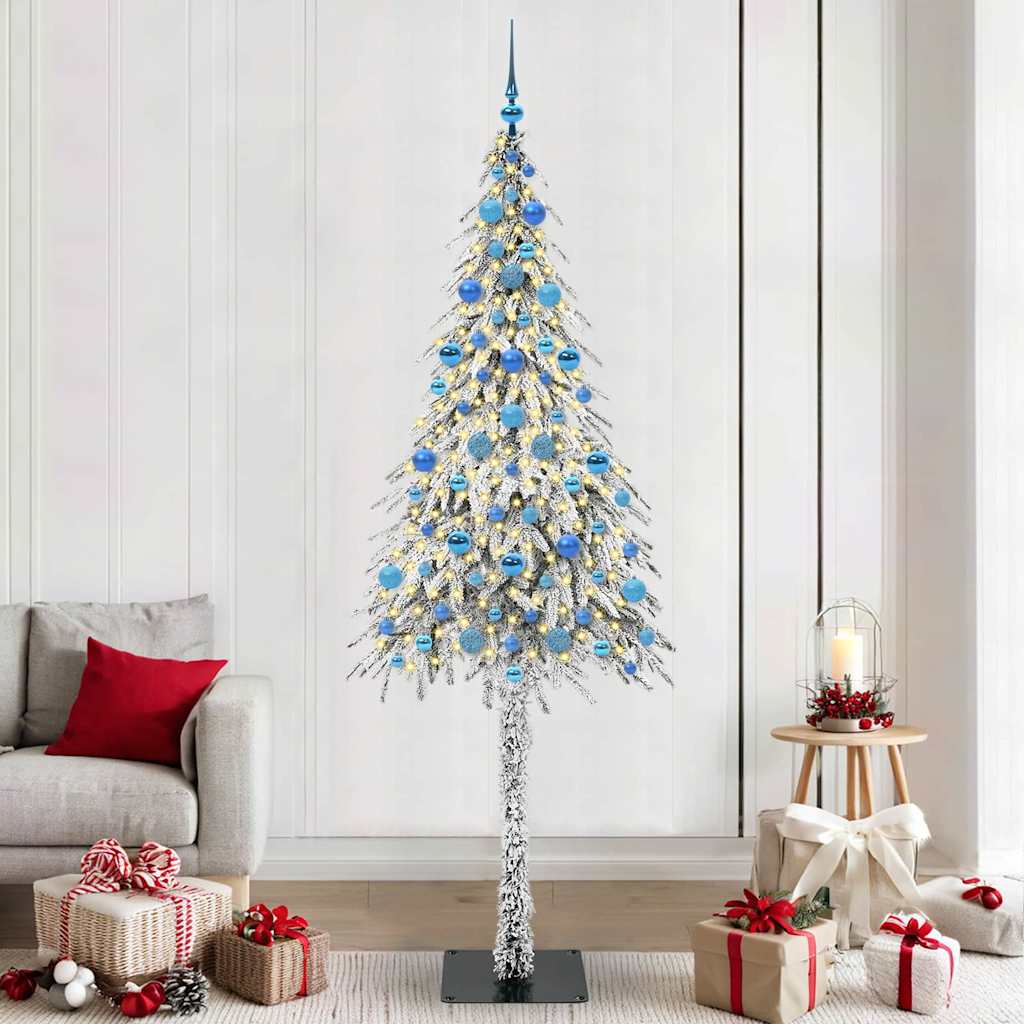 vidaXL Christmas Tree with 300 LEDs White 210 cm PE and Steel - 49042