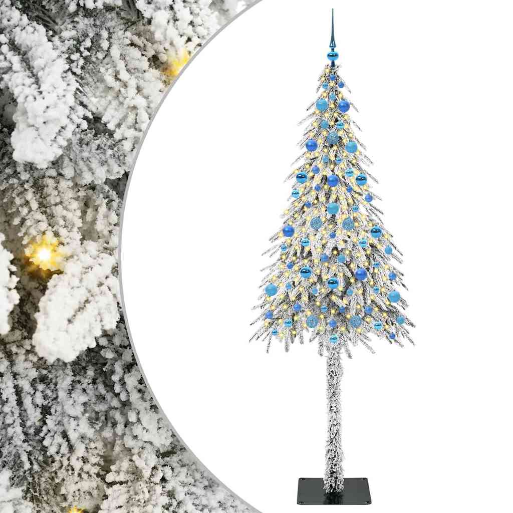 vidaXL Christmas Tree with 300 LEDs White 210 cm PE and Steel - 49042