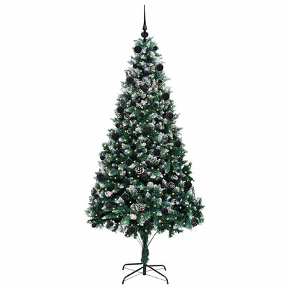 vidaXL Artificial Christmas Tree with 300 LEDs with Stand Green 210 cm - 49043